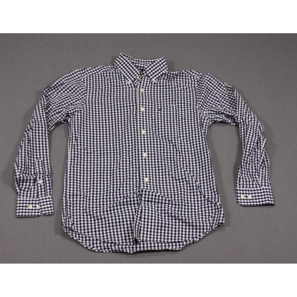 Nautica Other - Nautica Shirt Mens Long Sleeve Purplish Blue gingham Button Up Slim Fit SZ S